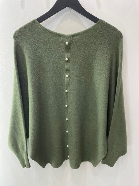 Miss Sugar Pearl Back Knit Jumper