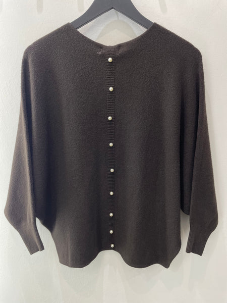 Miss Sugar Pearl Back Knit Jumper