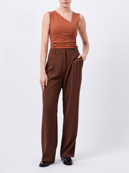 French Connection Harrie Suiting Trousers in Brown