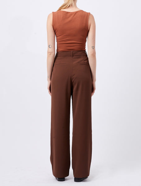 French Connection Harrie Suiting Trousers in Brown