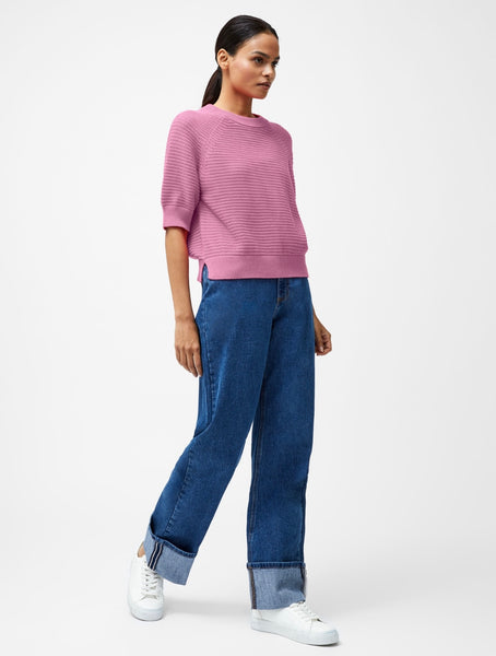 French Connection Lily Mozart Short Sleeve Jumper in Pink