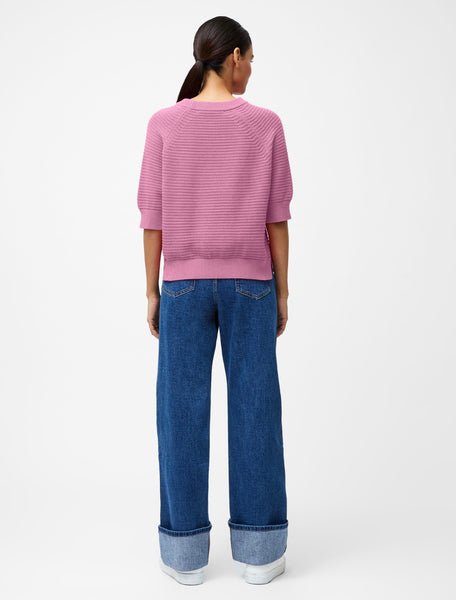 French Connection Lily Mozart Short Sleeve Jumper in Pink