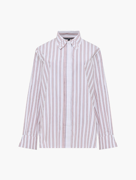 French Connection Cambria Cotton Pintuck Shirt in Pink