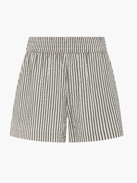 French Connection Lia Striped Shorts in Cream