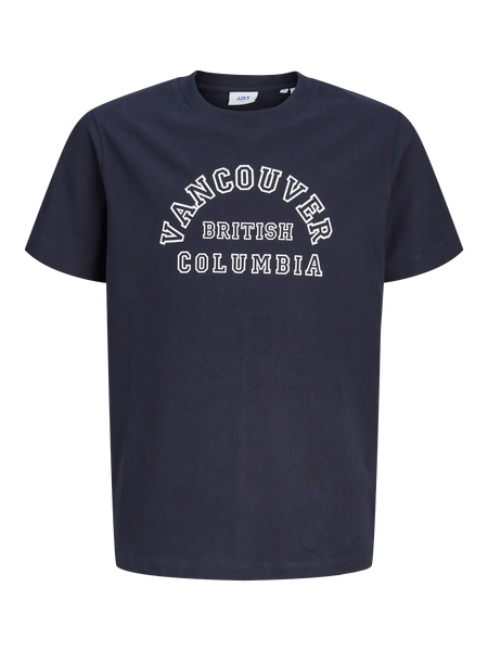 JJXX Printed "Vancouver" T-Shirt in Navy