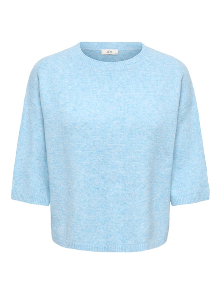 JDY 3/4 Sleeve Knit Top in Blue