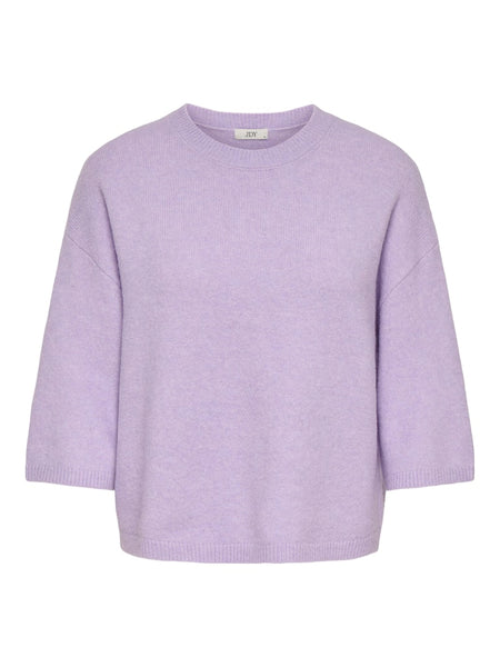 JDY 3/4 Sleeve Knit Top in Lilac
