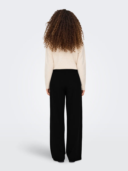 JDY Wide Leg Tailored Trousers in Black