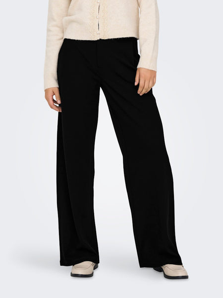 JDY Wide Leg Tailored Trousers in Black