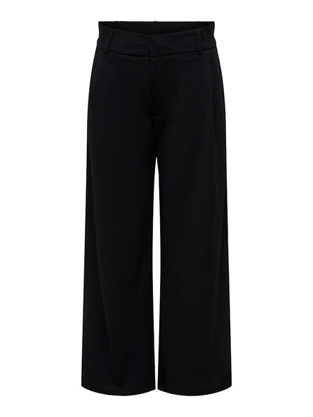 JDY Wide Leg Tailored Trousers in Black