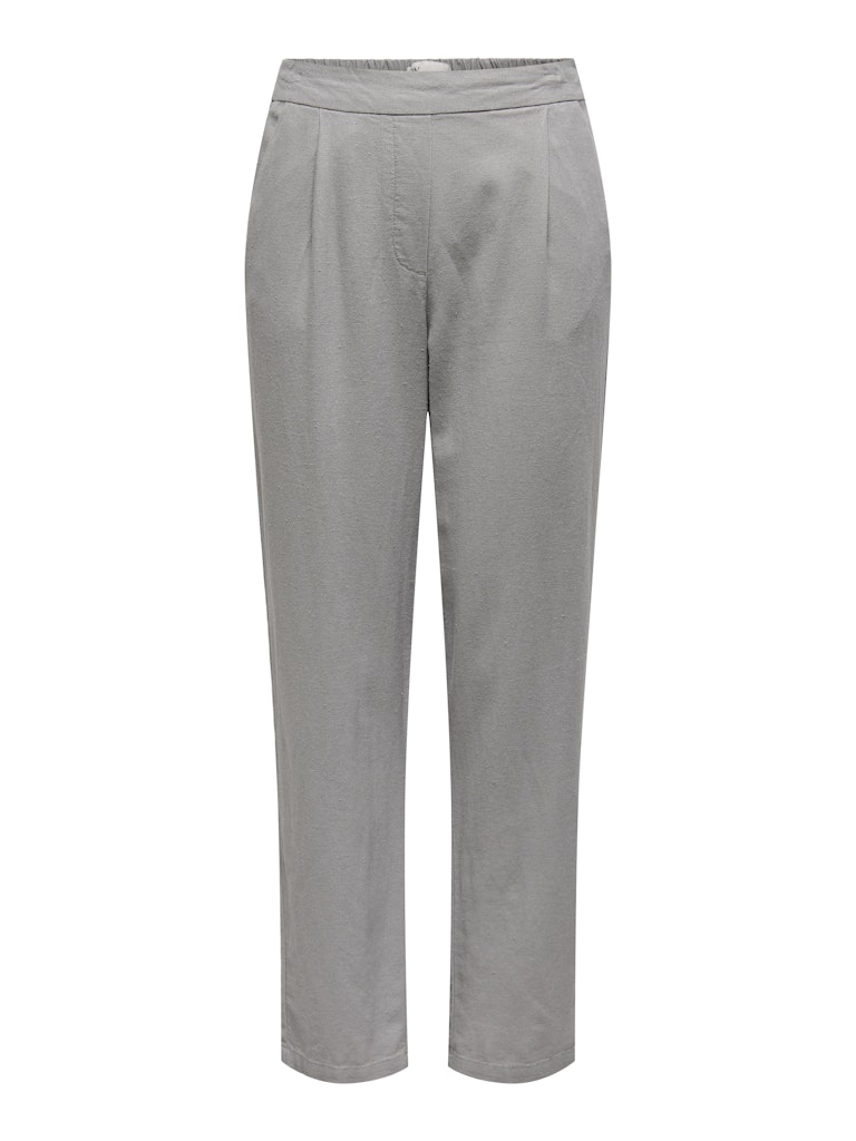 JDY Tailored Linen Blend Straight Trousers in Grey