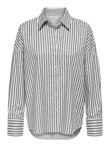 JDY Striped Loose Fit Shirt in Grey