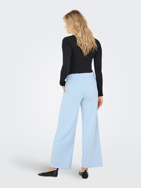JDY Wide Leg Trousers in Light Blue