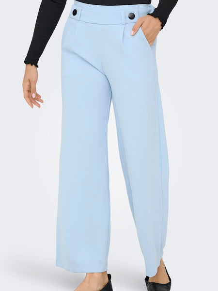 JDY Wide Leg Trousers in Light Blue