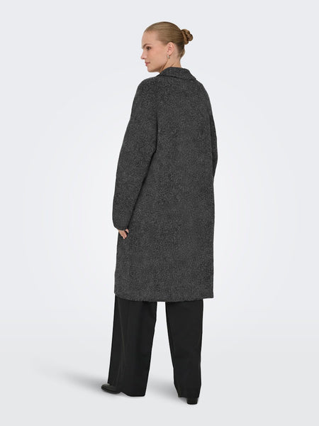 JDY Knitted Coatigan in Dark Grey