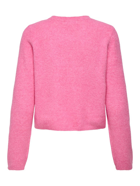 JDY Knitted Long Sleeve Cardigan in Pink