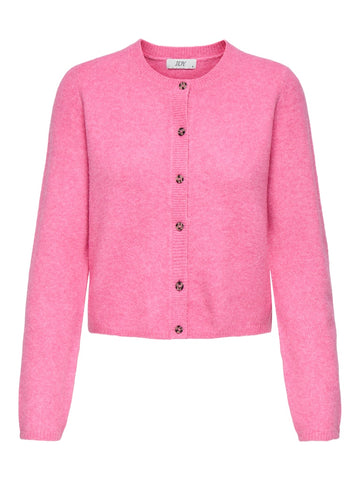 JDY Knitted Long Sleeve Cardigan in Pink