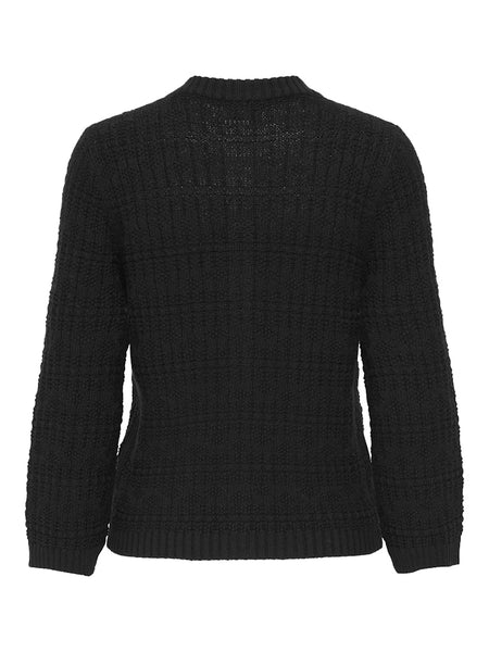 JDY 3/4 Sleeve Knit Cardigan in Black