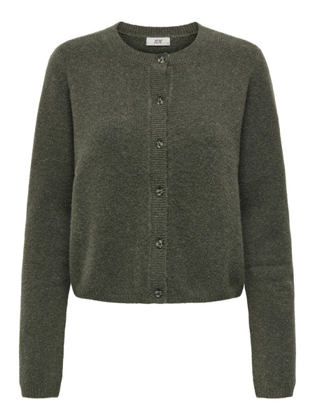 JDY Knitted Long Sleeve Cardigan in Khaki Green