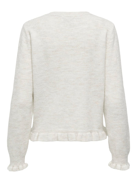 JDY Frill Cardigan in Cream