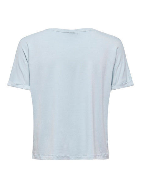JDY V-Neck T-Shirt in Blue