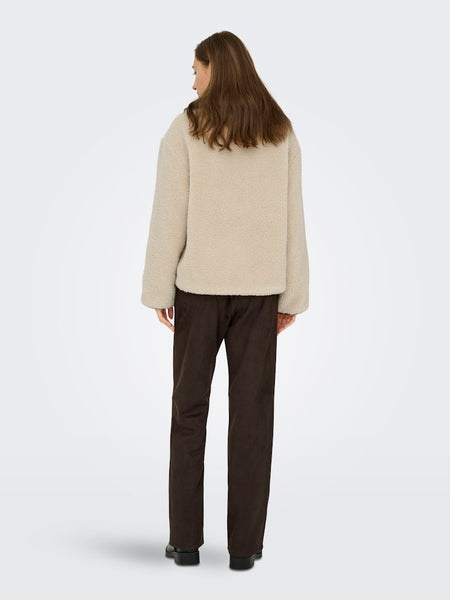 JDY Teddy Jacket in Cream