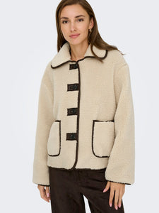 JDY Teddy Jacket in Cream