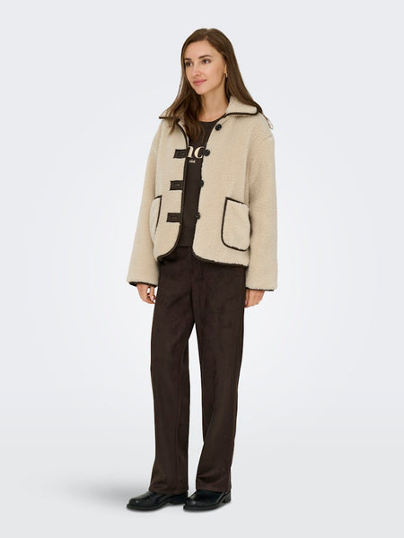 JDY Teddy Jacket in Cream