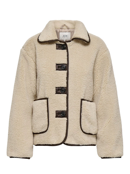 JDY Teddy Jacket in Cream