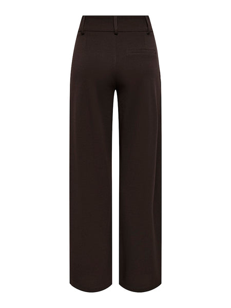 JDY Wide Leg Tailored Trousers in Chocolate