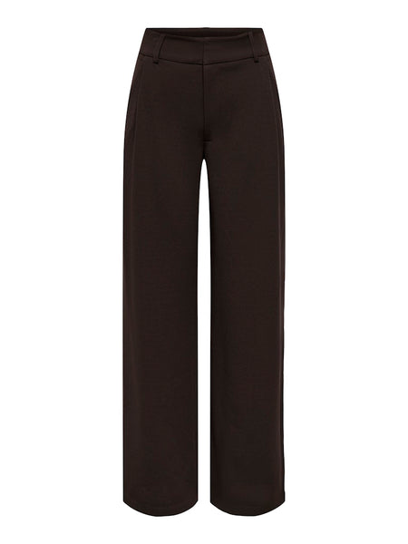 JDY Wide Leg Tailored Trousers in Chocolate