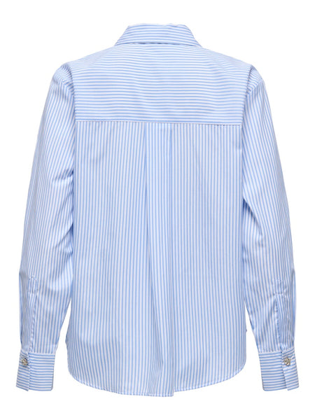 JDY Striped Loose Fit Shirt in Blue