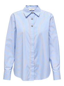 JDY Striped Loose Fit Shirt in Blue