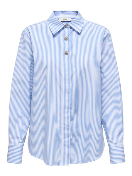 JDY Striped Loose Fit Shirt in Blue