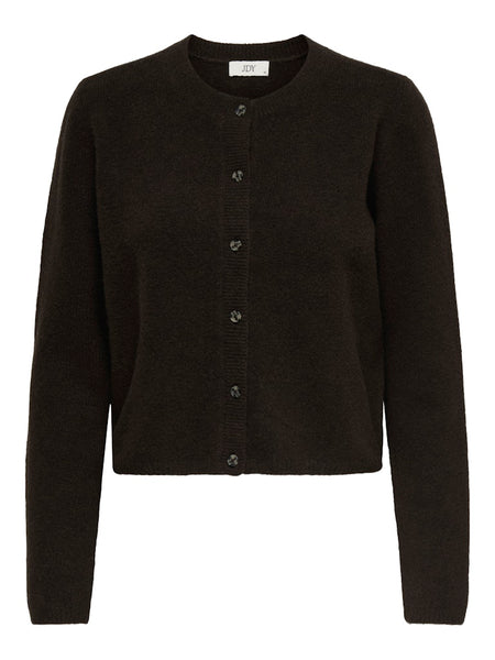 JDY Knitted Long Sleeve Cardigan in Chocolate