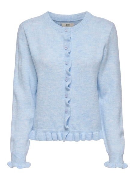 JDY Frill Cardigan in Light Blue