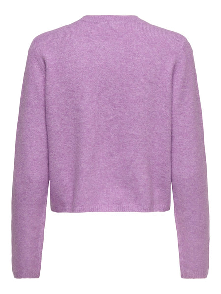 JDY Knitted Long Sleeve Cardigan in Lilac