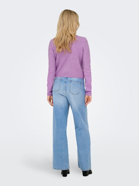 JDY Knitted Long Sleeve Cardigan in Lilac