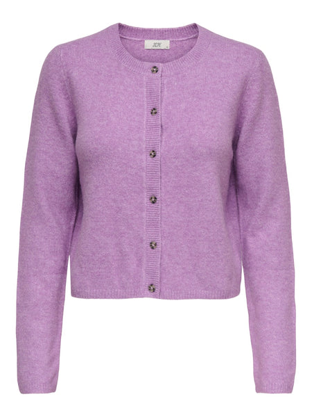 JDY Knitted Long Sleeve Cardigan in Lilac