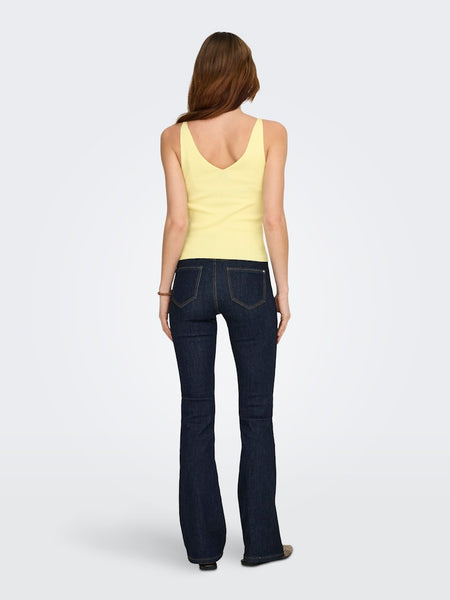 JDY Sleeveless Knit Vest Top in Yellow