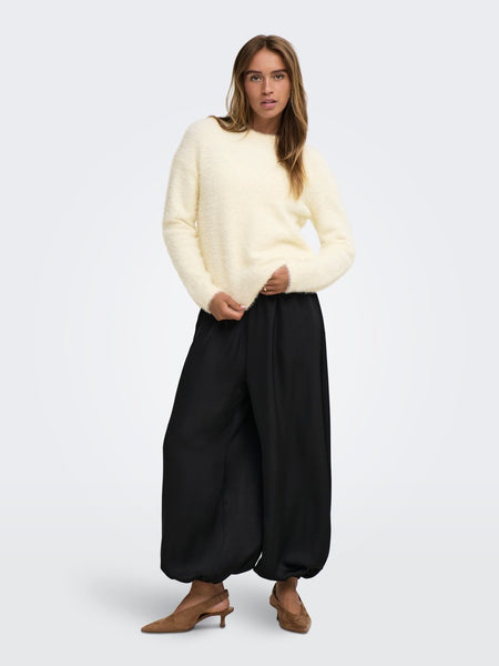 JDY Soft Knit Round Neck Jumper in Cream