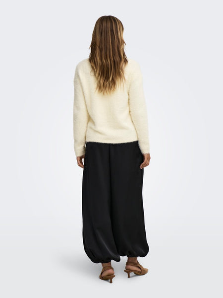 JDY Soft Knit Round Neck Jumper in Cream