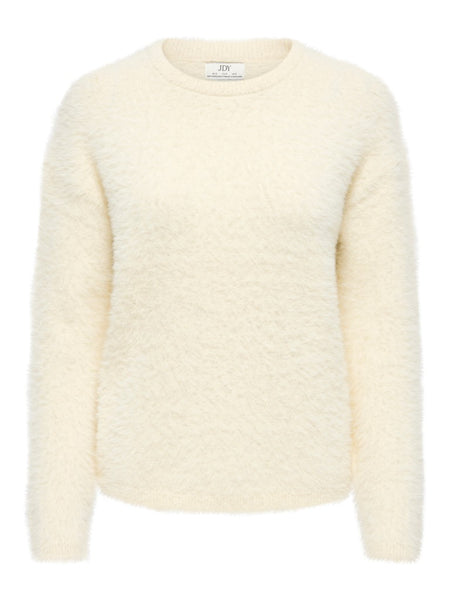 JDY Soft Knit Round Neck Jumper in Cream