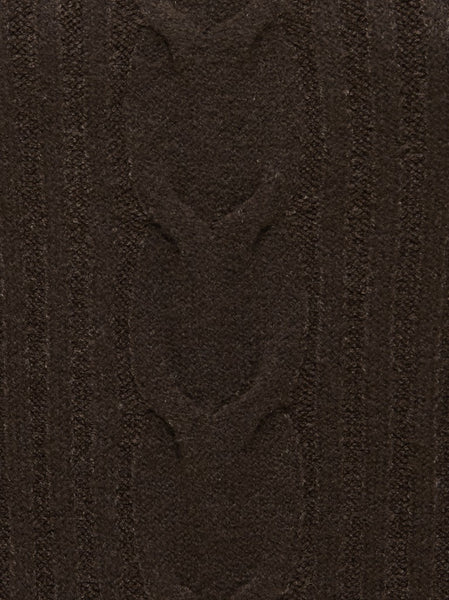 JDY Cable Knit 1/4 Zip Jumper in Brown