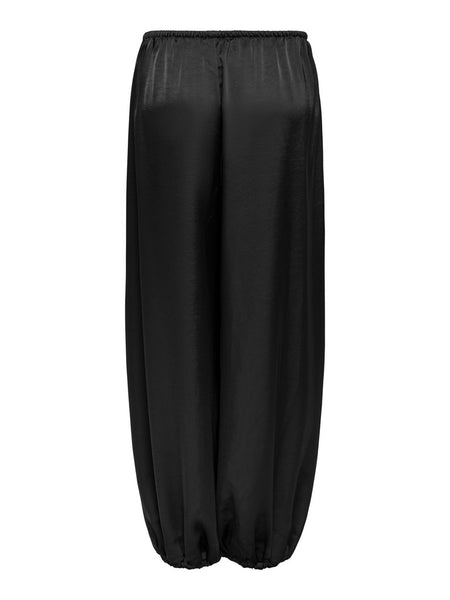 JDY Satin Look Balloon Trousers in Black