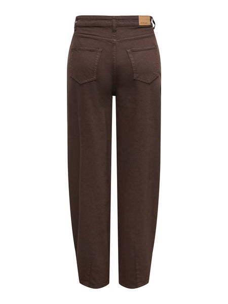 JDY Barrel Jeans in Brown