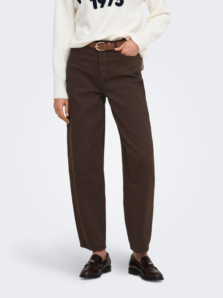 JDY Barrel Jeans in Brown