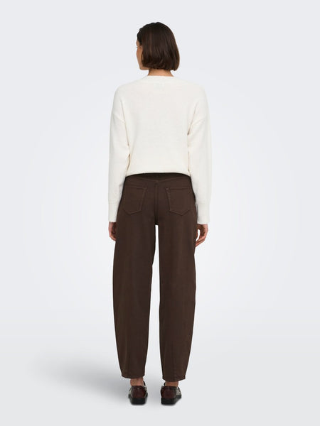 JDY Barrel Jeans in Brown