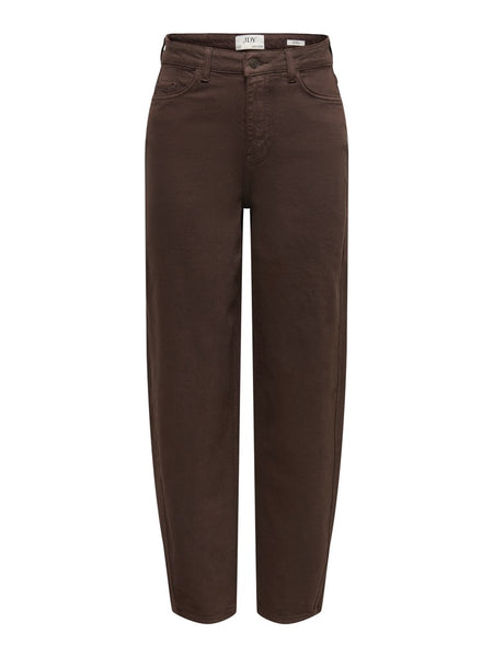 JDY Barrel Jeans in Brown