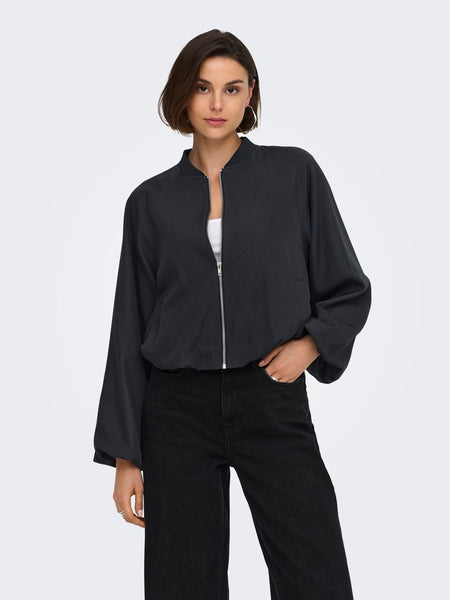 JDY Balloon Bomber Jacket in Black